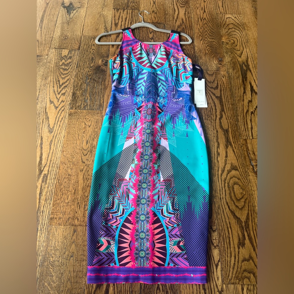Hale Bob Geometric Pattern Resort Wear Dress Size XS NWT
